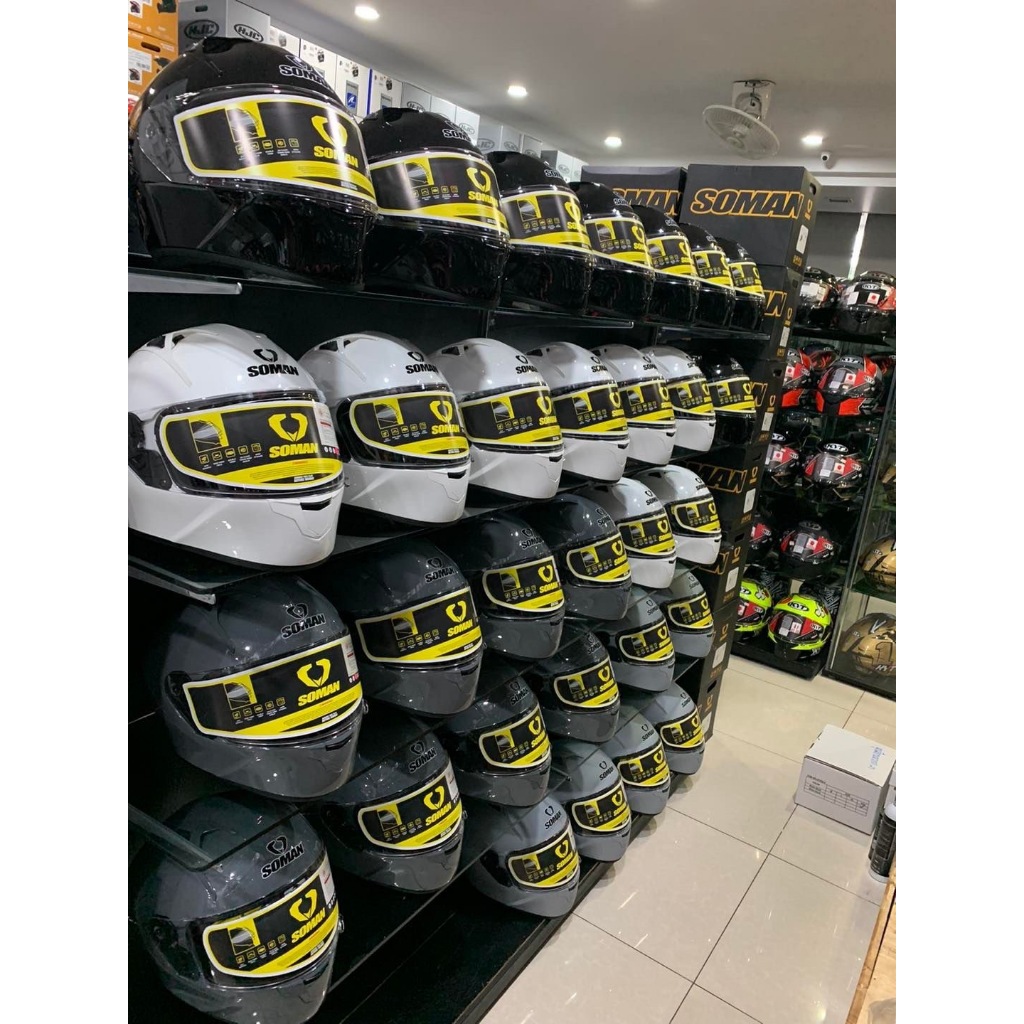 หมวกกันน็อค SOMAN SM968 แว่น2ชั้น รุ่นใหม่ล่าสุด 2024