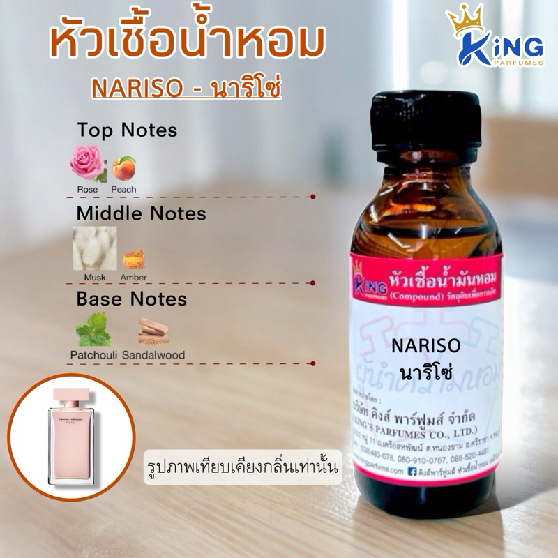 หัวเชื้อน้ำหอม ขนาด 30-100ml.กลิ่น NARISO นาริโซ่