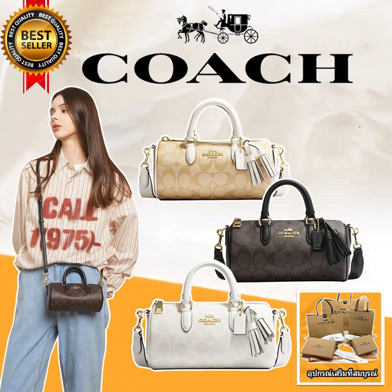 Outlets กระเป๋าผู้หญิง COACH แท้ กระเป๋าสะพายไหล่ผู้หญิง กระเป๋าถือ