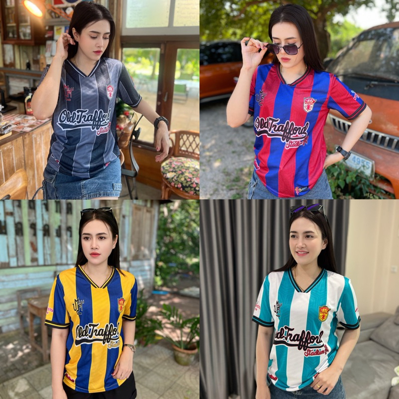 เสื้อบอลแมนยู พิมพ์ลายทั้งตัว เนื้อผ้านุ่มระบายอากาศได้ดี เหมาะทั้งผู้หญิง ผู้ชาย