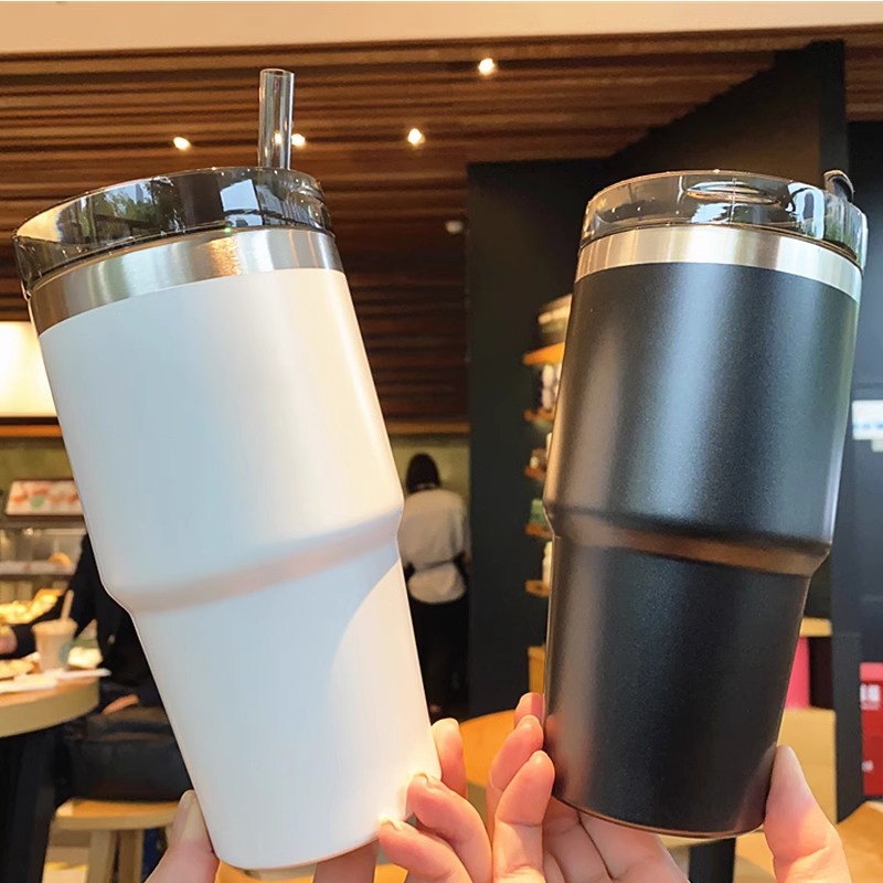 ชุดเซทแก้วน้ำ-กระบอกน้ำ 890ml. หลอดดูด กระบอกน้ำเก็บอุณหภูมิ ใช้ใน แก้วน้ำกระบอกน้ำสแตนเลส30OZ ออนซ์ เก็บเย็น-ร้อนได้นาน