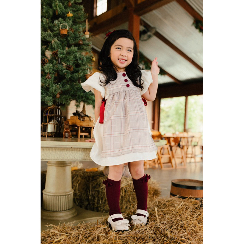 X’mas cherry dress ชุดเดรสโบว์