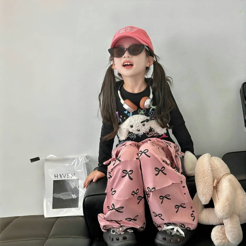 PRINCESS KESLI กางเกงเด็กหญิง ขากว้าง สไตล์เกาหลี ลำลอง ใส่สบาย ฤดูร้อน รุ่นใหม่ 2-12 ปี - รูปที่ 5