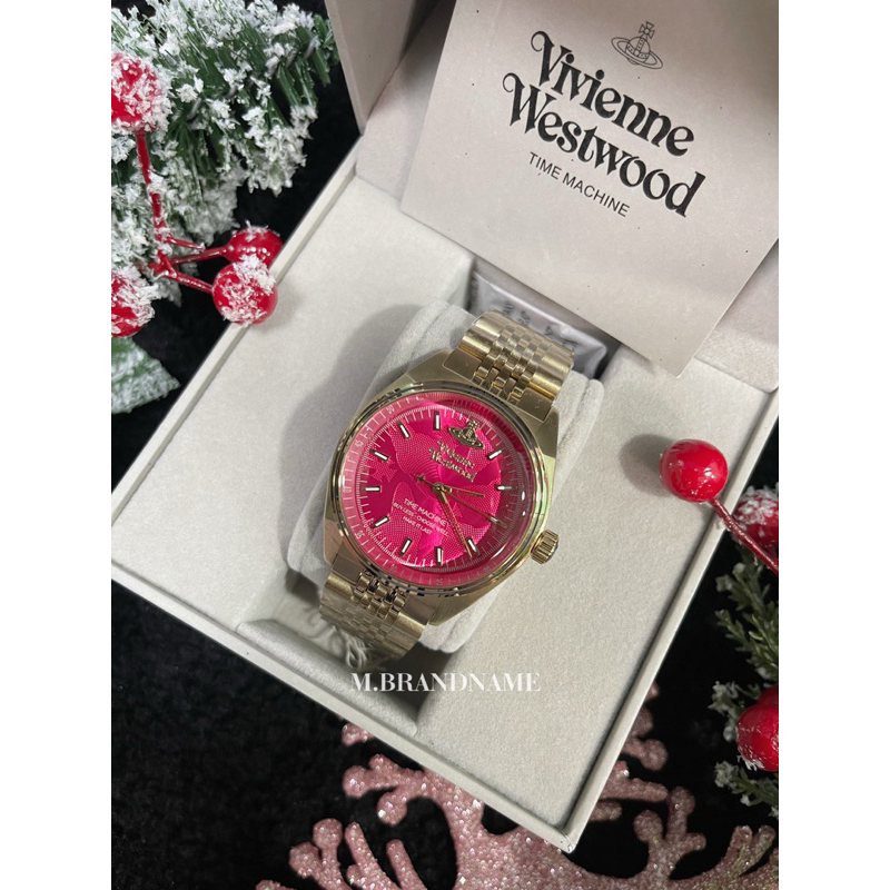🛒พร้อมส่งในไทย 🔥Vivienne Westwood Watch Gold/Pink 39 mm