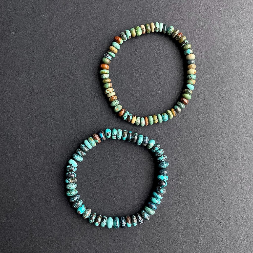 กำไลหินแท้ เทอควอยซ์ ธรรมชาติ (Natural Turquoise) 6-7mm
