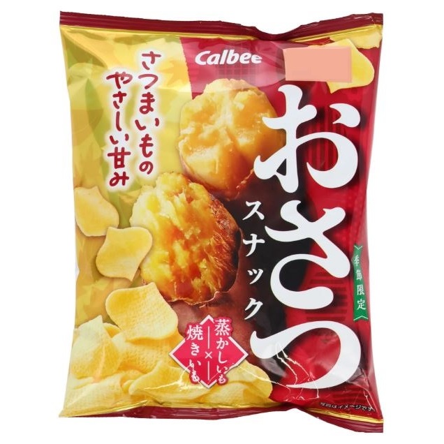 Calbee Potato ข้าวเกรียบญี่ปุ่น ทำจากมันหวานเผา กรอบ หอม ละมุน ข้าวเกรียบ รสมันหวาน (ถุง52g)
