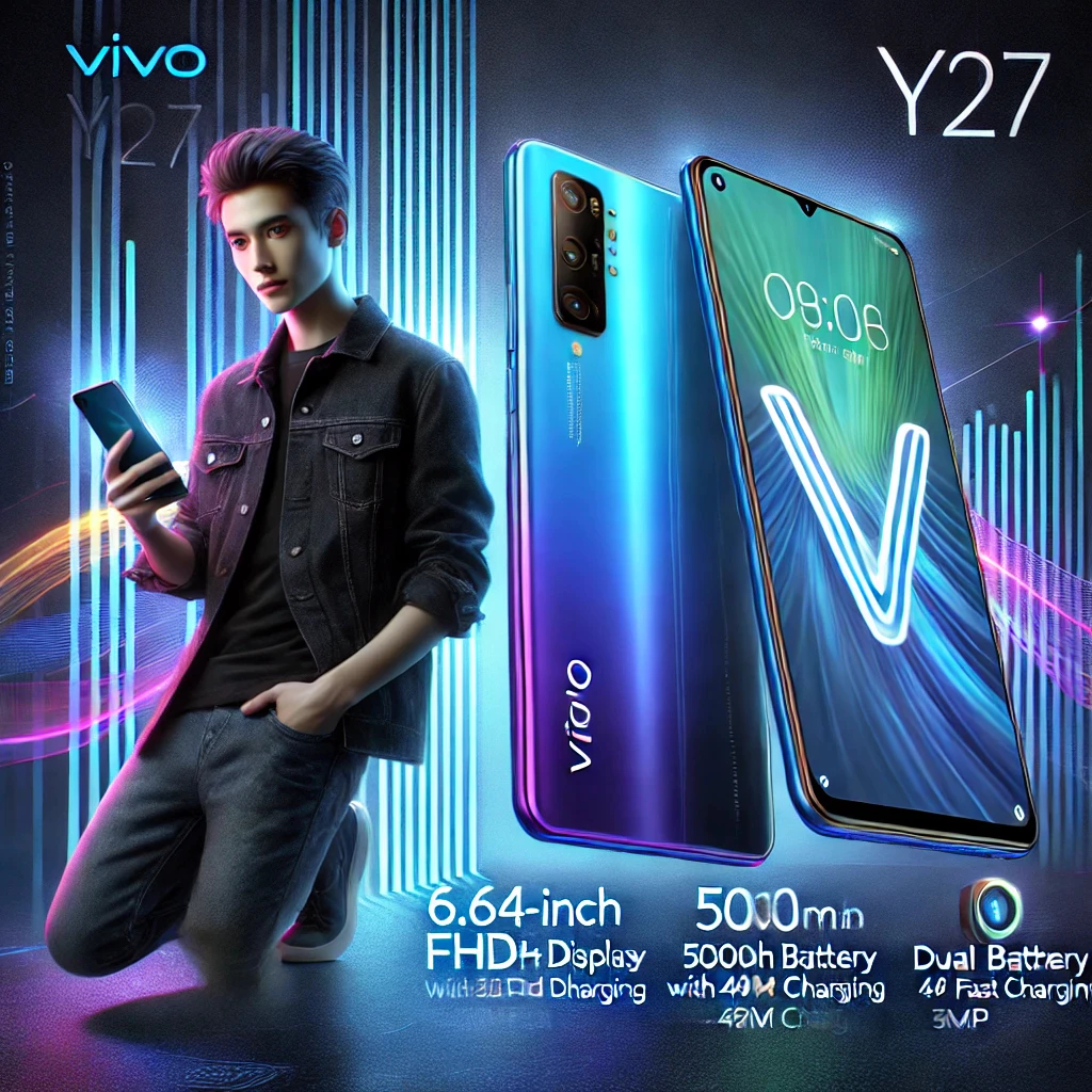 Vivo Y27 5GB (6GB+126GB) หน้าจอใหญ่ 6.58 นิ้ว ชาร์จเร็ว 5000mAh 44W
