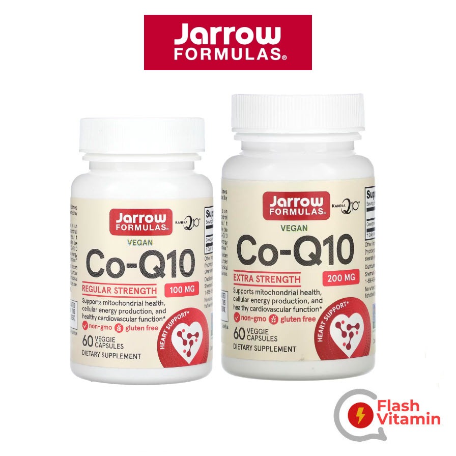 <พร้อมส่ง> Jarrow Formulas, Co-Q10 ขนาด 100mg และ 200 mg, 60 แคปซูล // Coenzyme Q10 โคคิวเท็น CoQ10