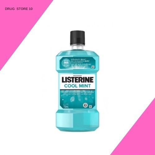 Listerine Mouthwash Coolmint 750ml. น้ำยาบ้วนปาก รสมินต์ จัดการแบคทีเรีย