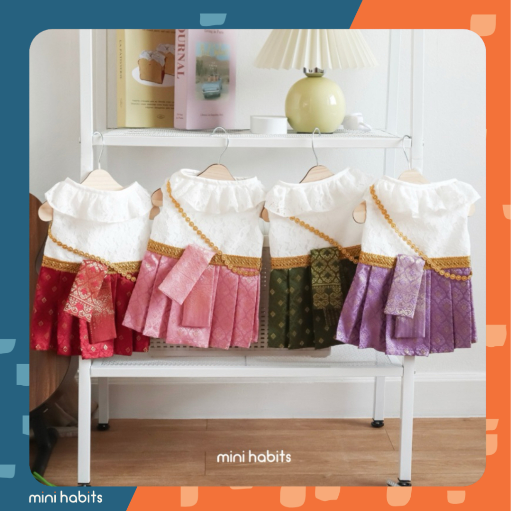[🚚 พร้อมส่ง] ชุดไทยสัตว์เลี้ยง Thai Dress For Pets ชุดไทยแมว ชุดหมา สงกรานต์ ลอยกระทง