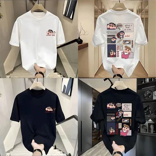 เสื้อยืดแขนสั้นผู้หญิงแฟชั่นฤดูร้อนมาใหม่ oversize เสื้อผ้าสาวอวบวัยรุ่นน่ารัก เสื้อโอเวอร์ไซส์เกาหลี พิมพ์ลายการ์ตู