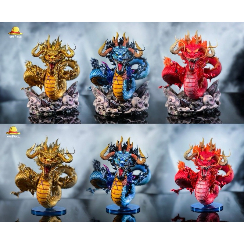 Resin WCF OnePiece - Nika Luffy Riding Dragon Kaido(Blue) by Straw Hat Studio