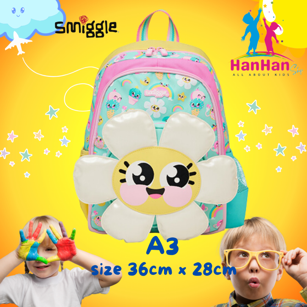Smiggle Junior Backpack กระเป๋าเป้ กระเป๋านักเรียน ขนาด 14 นิ้ว ขอแท้ พร้อมส่งในไทย
