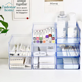 Fudonar กล่องใส่ปากกา กล่องเก็บเครื่องเขียน วางซ้อนได้ กล่องเก็บอุปกรณ์ขนาดเล็ก [สินค้าพร้อมส่ง]