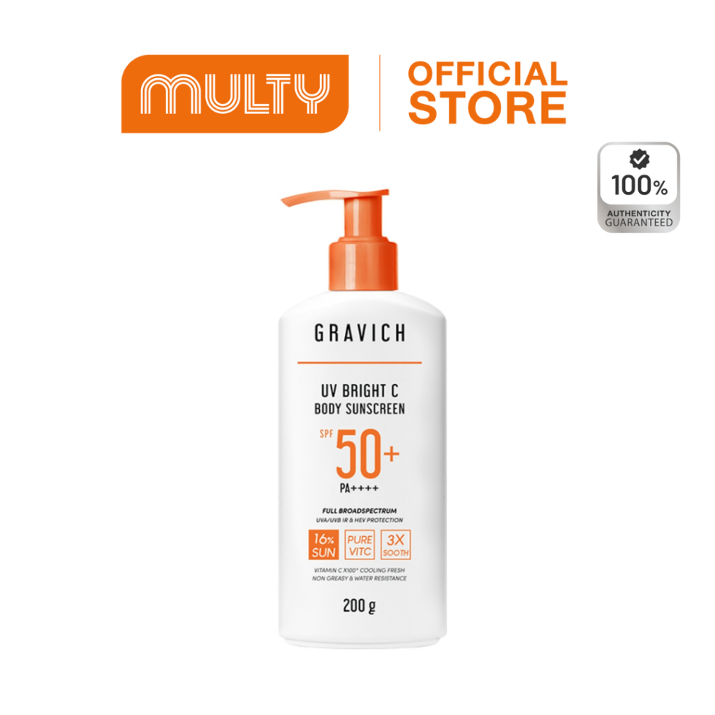 Gravich UV Bright C Body Sunscreen SPF50+ PA++++ 200g.