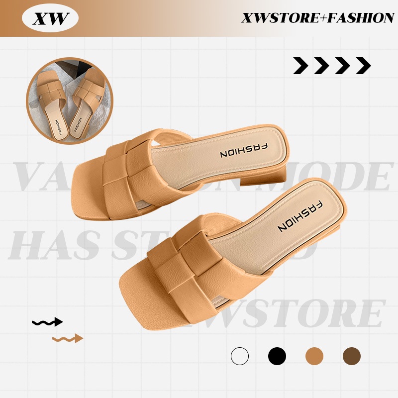 XWshopee ใหม่ล่าสุด รองเท้าแตะแฟชั่นแบบสวม เบาใส่สบาย แมทช์ง่าย เลือกได้ทั้งหมด 4 สี ราคาดี๊ดี ต้องมีติดบ้าน ราคาปังๆ  ซ