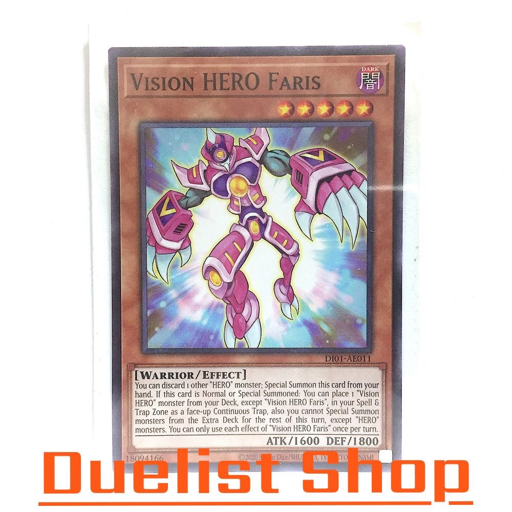 Vision HERO Faris (N) Monster Dark Level5 [Warrior/Effect] ชุด DI01-AE011 การ์ดยูกิโอ (Yu-Gi-Oh!) OC