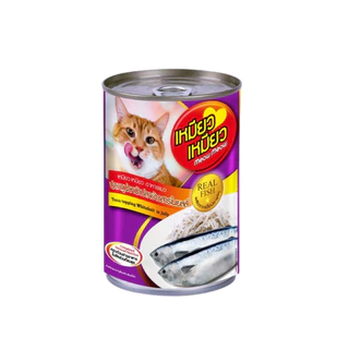 [6 กระป๋อง] Meow Meow เหมียว เหมียว อาหารเปียกแมวกระป๋อง ขนาด 400 กรัม