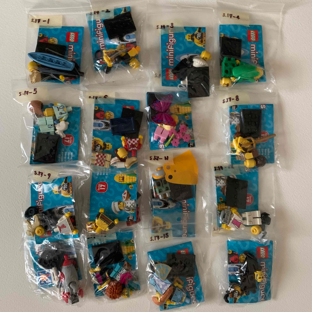 Lego Minifigures 71018 Series 17 ปี 2017 ครบชุด 16 ตัว ไม่มีซอง มีใบปิด ของแท้ พร้อมส่ง