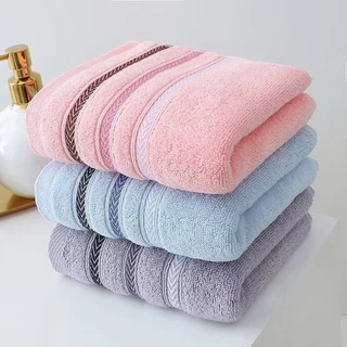 ผ้าขนหนู 33*73cm คอตตอน cotton100% สำหรับเช็ดผม ไม่ใช่ผ้าผืนใหญ่ เหมาะสำหรับเด็กและผู้ใหญ่