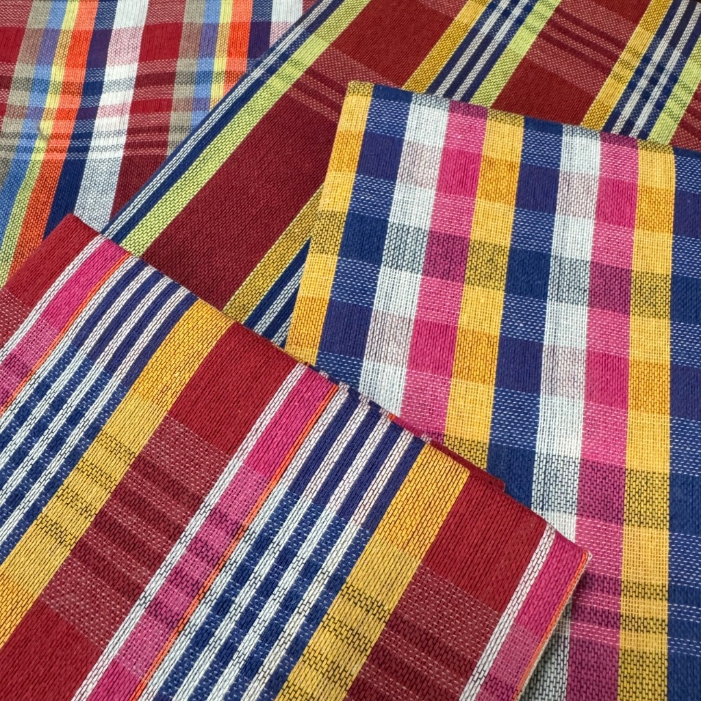 ผ้าขาวม้า ลงแป้ง แบบ "ไม่เย็บริม" ขนาดเล็ก 60X160 ซม.