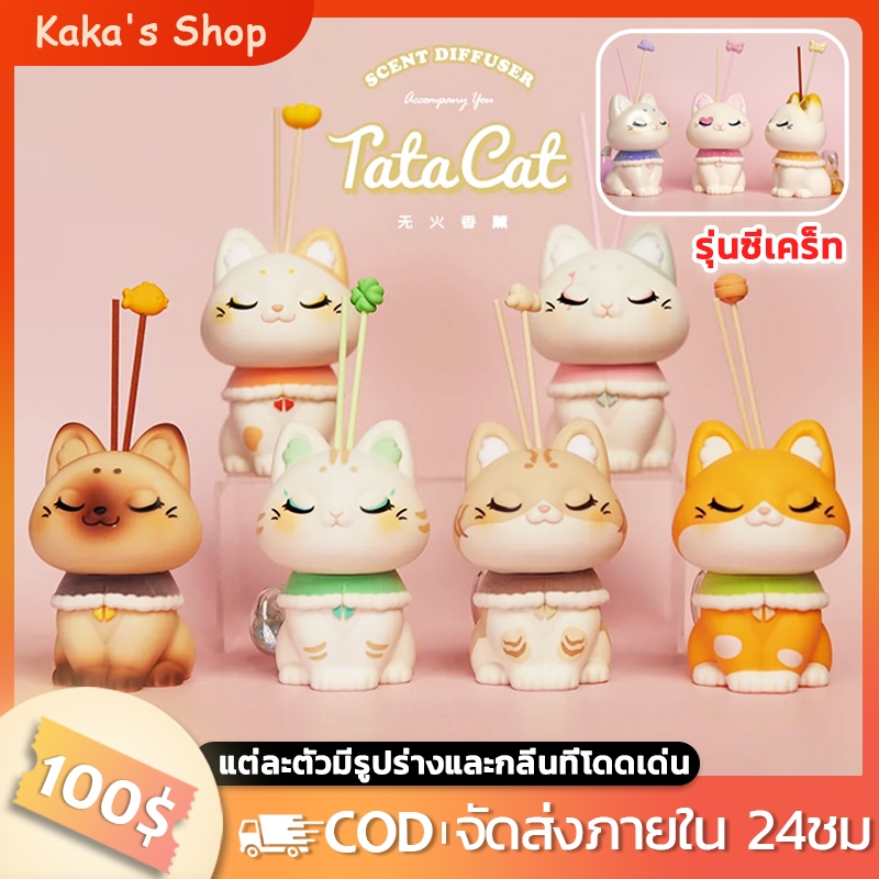 Choco Teddy x Tata Cat • กล่องสุ่มพร้อมส่ง ก้านไม้หอม Cat Diffuser สินค้าใหม่เอี่ยม