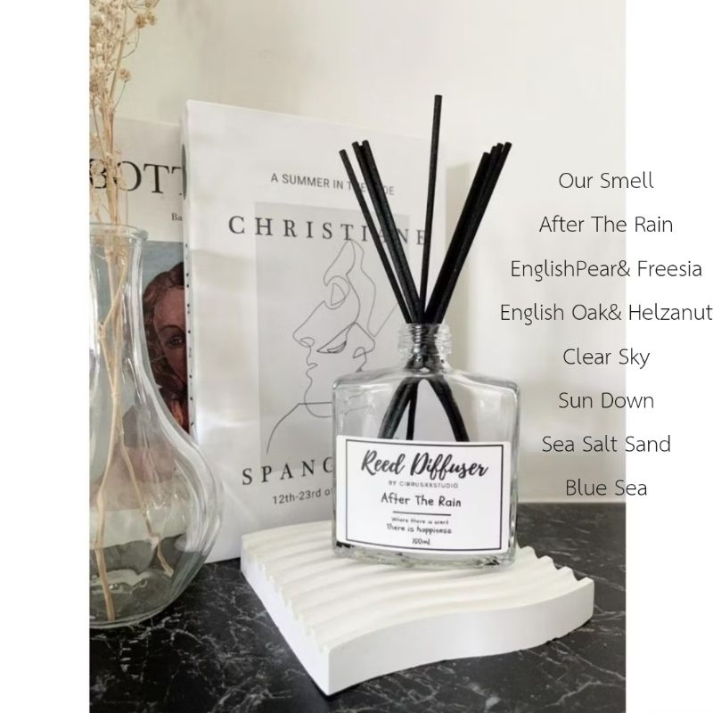 Cirrusxxstudio Reed Diffuser ก้านไม้หอมปรับอากาศ ก้านไม้หอมระเหย น้ำมันหอมปรับอากาศ  ตกแต่งบ้าน บ้านหอม วางได้ทุกห้อง