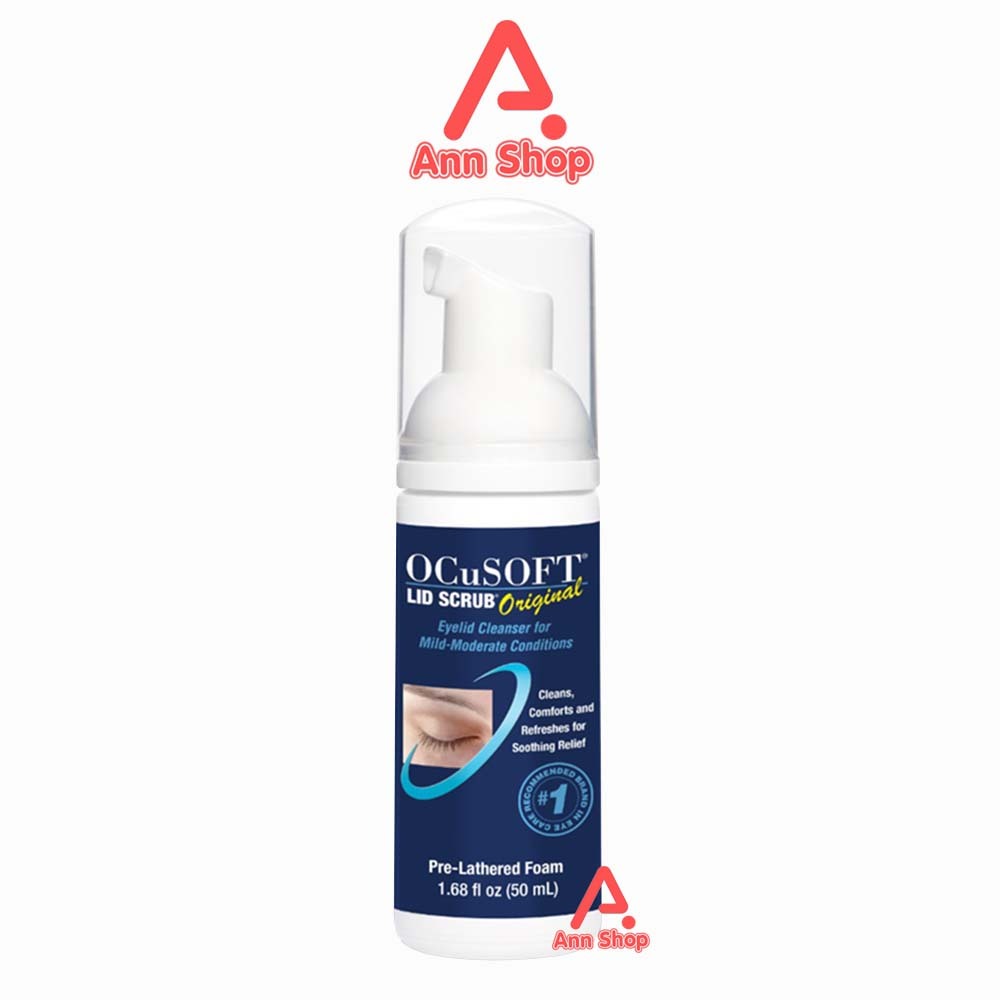 OCuSOFT Lid Scrub Original Foam 50ml [1 ขวด สีน้ำเงิน] โฟม ทำความสะอาดเปลือกตา ขอบตา ผิวรอบดวงตา