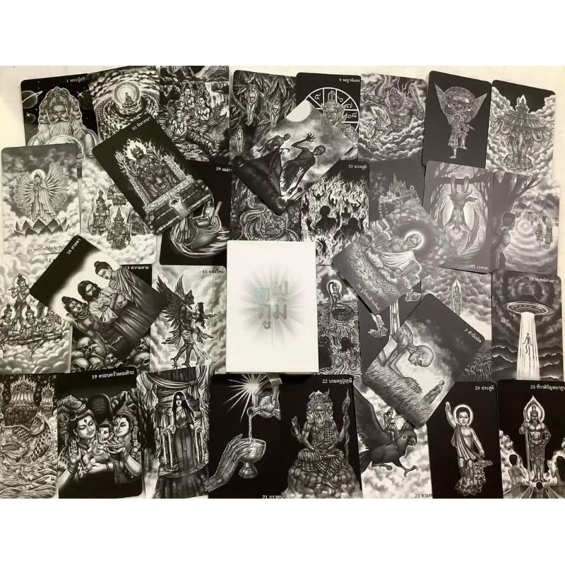 ไพ่ขลัง - ไพ่ภพภูมิ +ถุงผ้า+ท้าวเวส ของแท้มือ1 ผลิตครั้งเดียวเรื่องราวญาณโลกเรือนคุณหลวงนิยมมูกาลีจุตติอวสานลำนำแห่งสยาม - รูปที่ 3