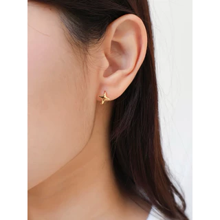 A.piece ต่างหู [silver 925 post] Point cross one-touch