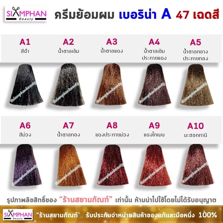 มีส่งด่วน A1-A47  ราคาส่งยกโหล (1โหลมี12ชิ้น) ครีมย้อมผม เบอริน่า รุ่น A | Berina Hair Color Cream ราคา ถูกที่สุด ดีลบีเคเค แกลเลอรีภาพที่ 6