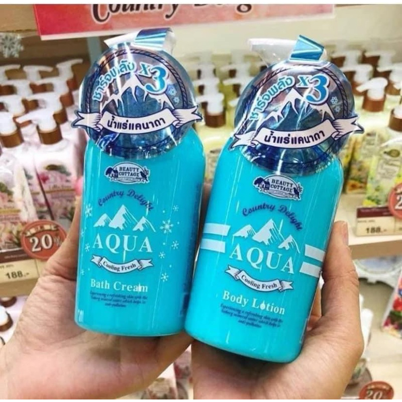 Beauty Cottage Country Delight Aqua Cooling Fresh Body Lotion ของแท้จากshop ปริมาณสุทธิ280ml.