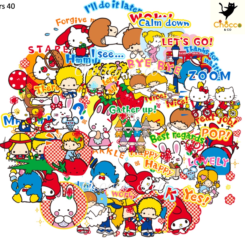 ** พร้อมส่งจากไทย!!!! สติกเกอร์ Sanrio ตัวละครสุดน่ารักจาก Sanrio สำหรับติดรถยนต์/สเก็ตบอร์ด/โทรศัพท์/แล็ปท็อป**