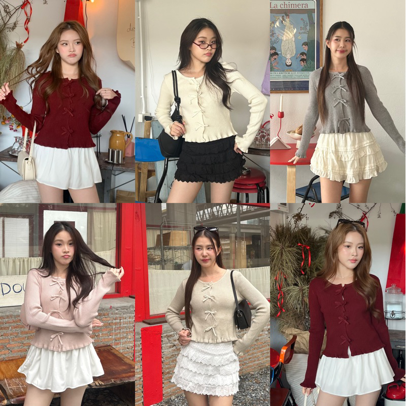 เสื้อโบว์ Penny top รุ่น T2334 (แพ็ค 3 ตัว) สายเดี่ยว/ลุคเกาหลี นุ่มใส่สบาย