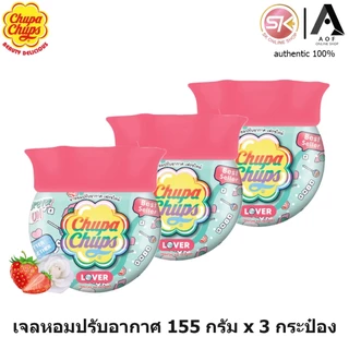 [3กระป๋อง] Freshtime Chupa Chups เฟรชไทม์ จูปาจุ๊ปส์ น้ำหอมปรับอากาศ 155 กรัม x 3 กระป๋อง