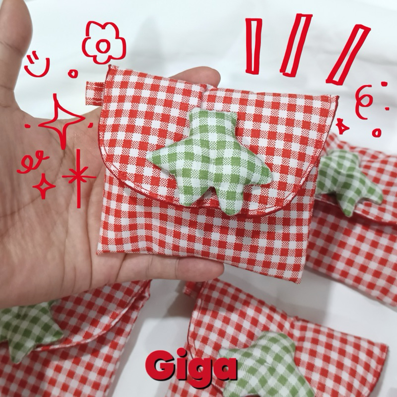 Giga กระเป๋าสตางค์ Tomato ใส่บัตร ใส่เหรียญ ของจุ๊กจิ๊ก กระเป๋ามะเขือเทศ