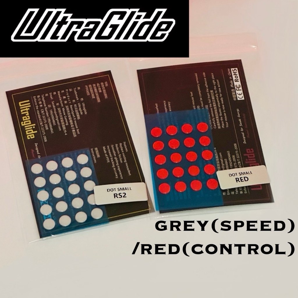 ฟีทเมาส์ Ultraglide Dot Mouse Feet แบบ dot สำหรับติดใต้เมาส์เกมมิ่งทุกร่น - Red/Gray(RS2)/ICE