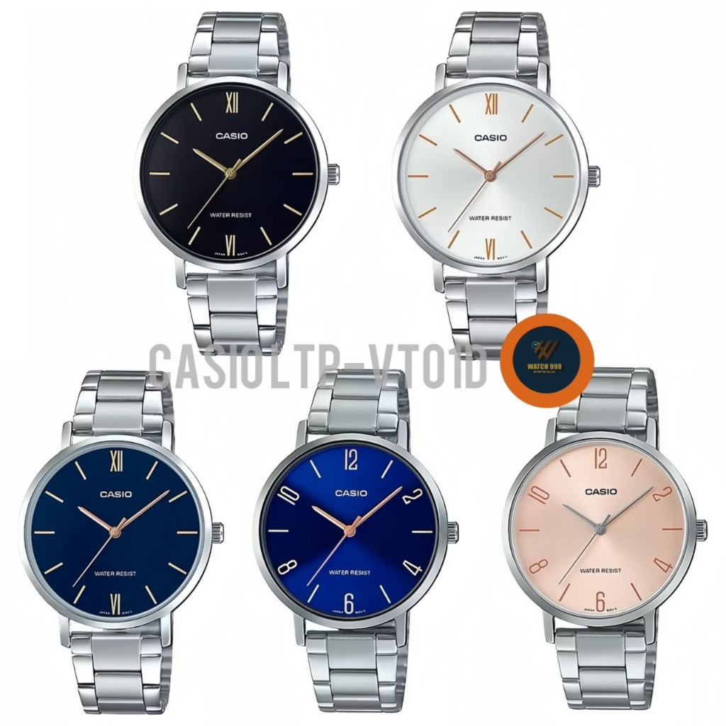 นาฬิกา Casio แท้ รุ่น LTP-VT01D สายสแตนเลส VT สำหรับผู้หญิง กันน้ำลึก50M ของแท้ 100% รับประกันศูนย์cmg ทั่วประเทศ