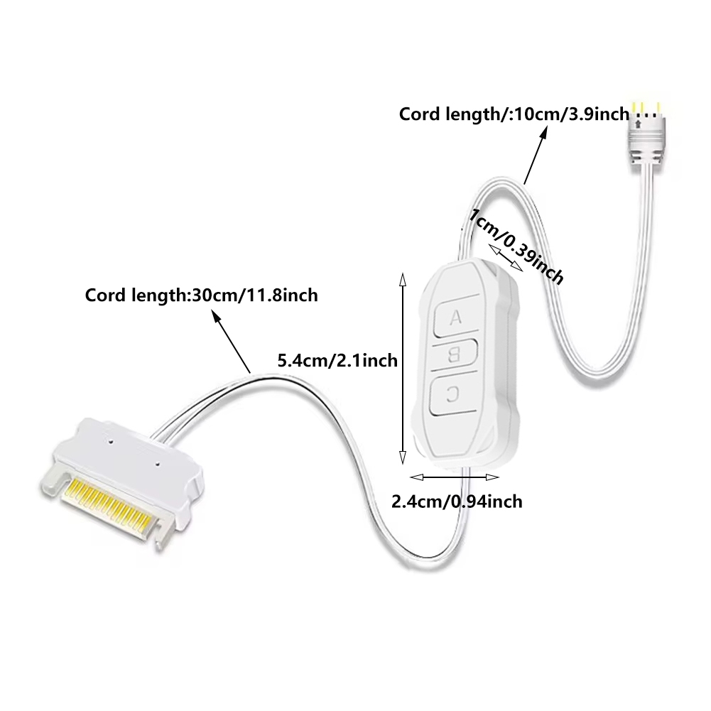 ส่งด่วน+โค้ดลด ตัวปรับไฟ Argb Controller 5V 3pin ไร้สาย fan strip Black White RGB wireless