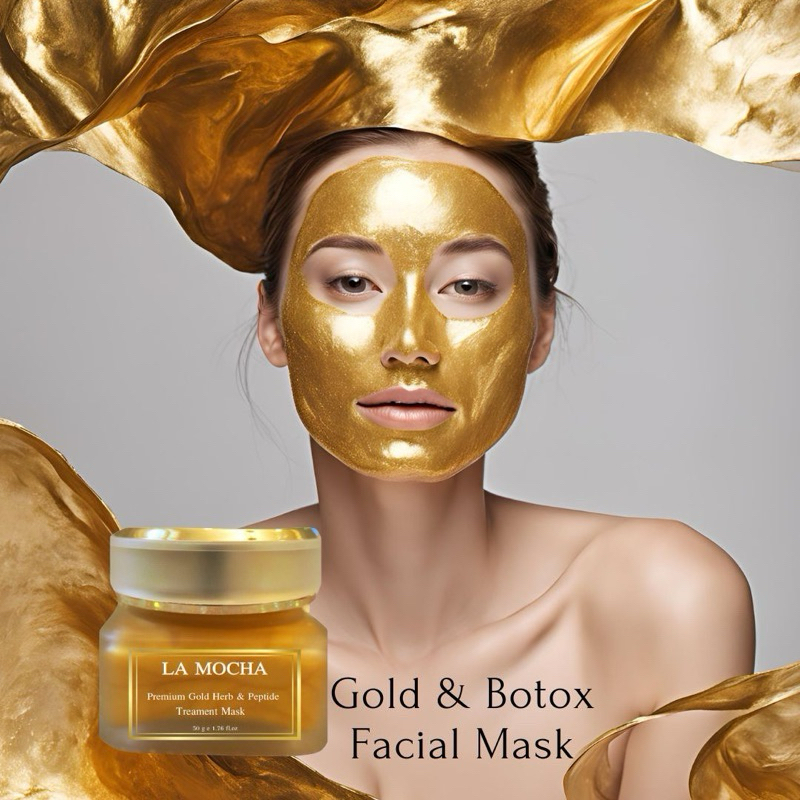 No.1(พร้อมส่ง)มาส์กทรีทเมนต์สปาผิวหน้าโบท๊อกซ์กระปุกผสมทองคำ ทรีทเมนท์ เข้มข้น1กระปุก(50g)คอสผิวคลีโอพัตรา