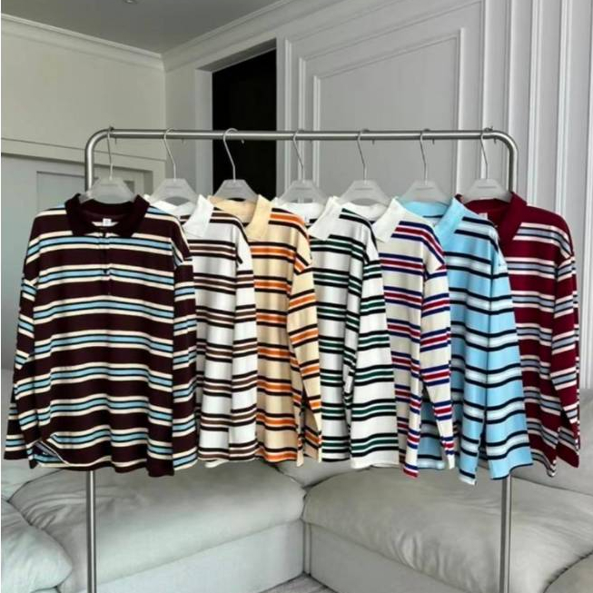 PTPL460 เสื้อแขนยาวโปโล OVERSIZE PROMTHONG