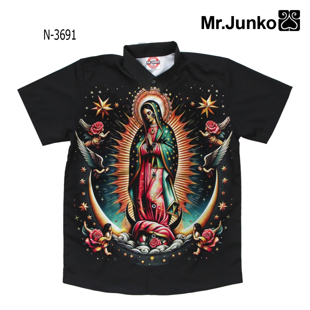 ส่งฟรี เสื้อเชิ้ต งานต่อลาย Mr-Junko ผ้านิ่มใส่สบายไม่ร้อน N-3691