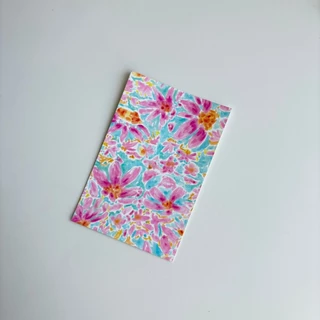 amuse stuff-postcard flower pattern โปสการ์ดลายดอกไม้อะมิวส์