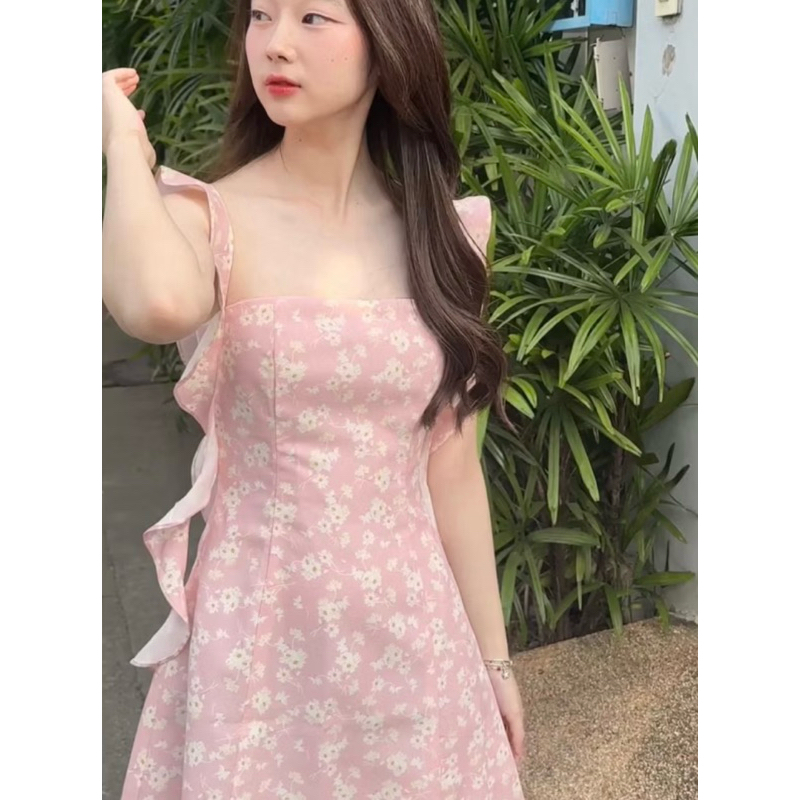 เดรสสีชมพูน่ารักมากๆ เเบรนด์ Fallin'rose จากราคาเต็ม690 ไซสs