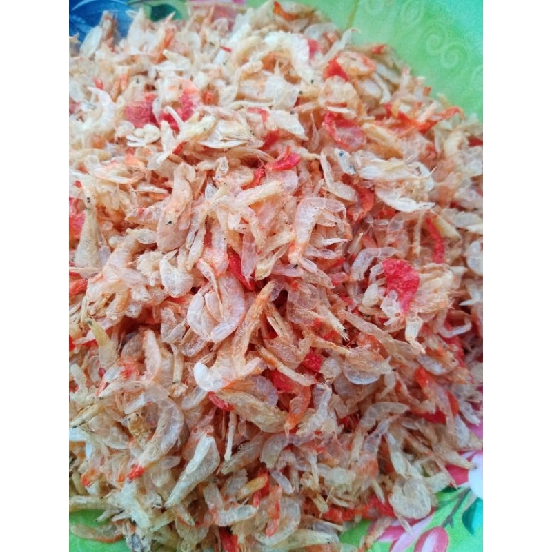 กุ้งฝอย​สีส้มและสีขาวกุ้งแห้ง​ขนาด​1000​กรัม​หรือ1กิโล