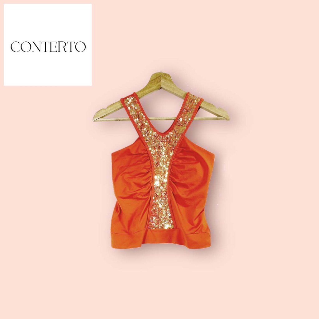 เสื้อ Contexto ผ้าโพลีสเปนเดคออย่างดี ไซด์ -  F   อก 28-34 ยาว 20 นิ้ว  เสื้อทรงสวยน่ารักมาก ใส่ออกง