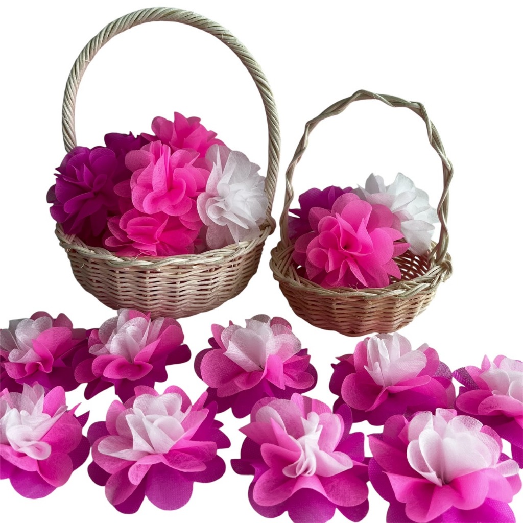 กระดาษสาห่อเหรียญ เช็ท 3 ชั้น ดอกบานเย็น-ชมพูเข้ม เกษรขาว (3 ห่อ)