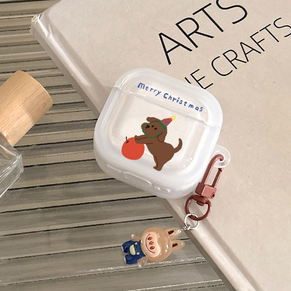 พร้อมส่ง เคส Airpods4 คริสต์มาส ลูกสุนัข labubu Case เหมาะสําหรับ airpods2 เคสป้องกันรุ่นที่ 3 pro pro2 เคสหูฟัง