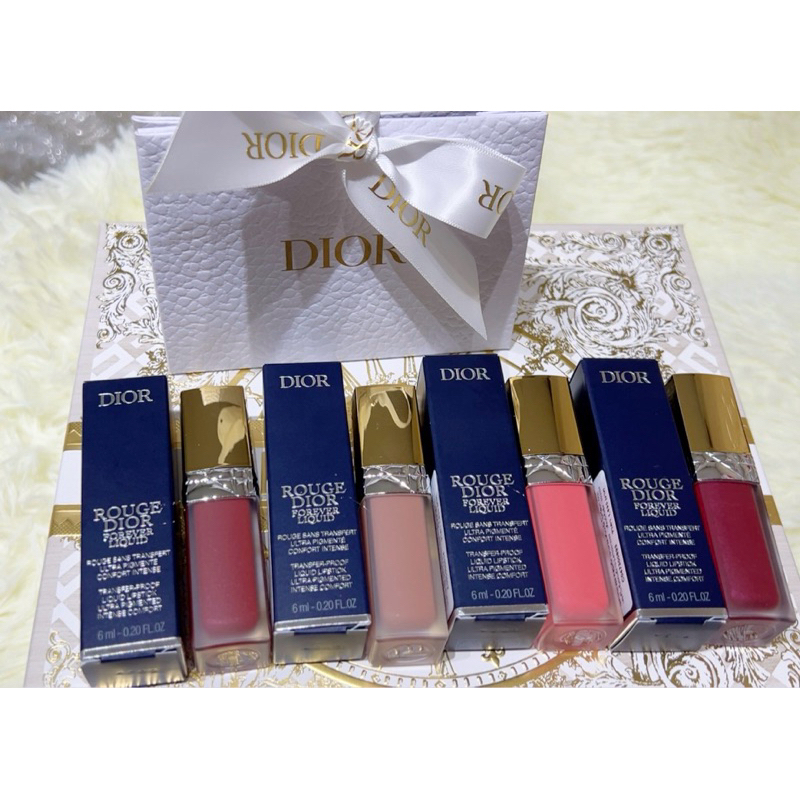 💥ฟรีถุงลิปสติก Dior💥 ลิปสติก Rouge Dior Forever Liquid Transfer-Proof Limited 2024