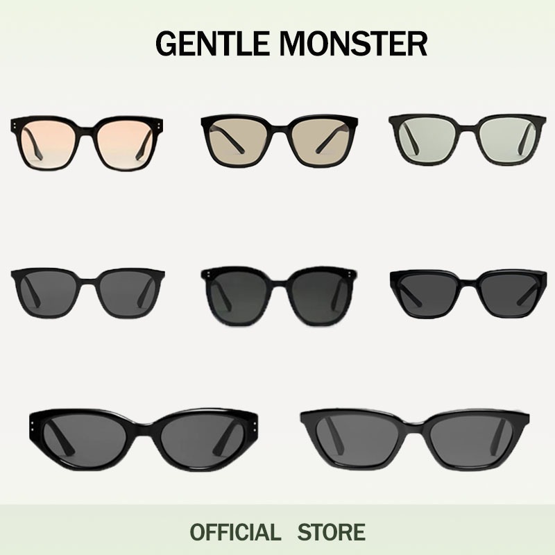 GM(จัดส่งจากกรุงเทพ)2024NEWแว่นกันแดด GENTLE MONSTER สไตล์เดียวกันสำหรับผู้ช สีดำ